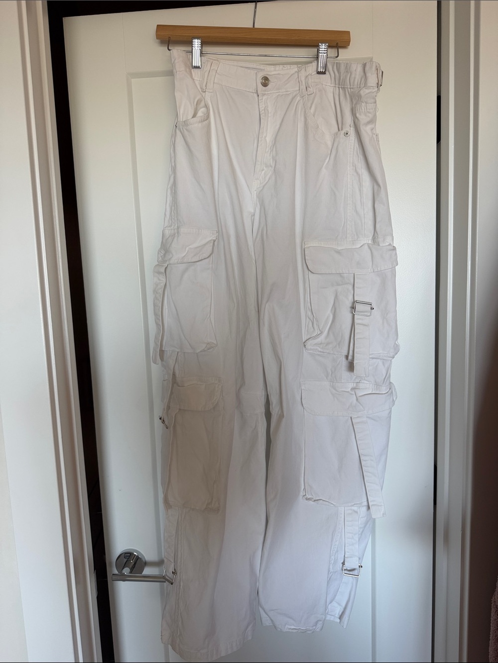 Zara White Cargo Pants